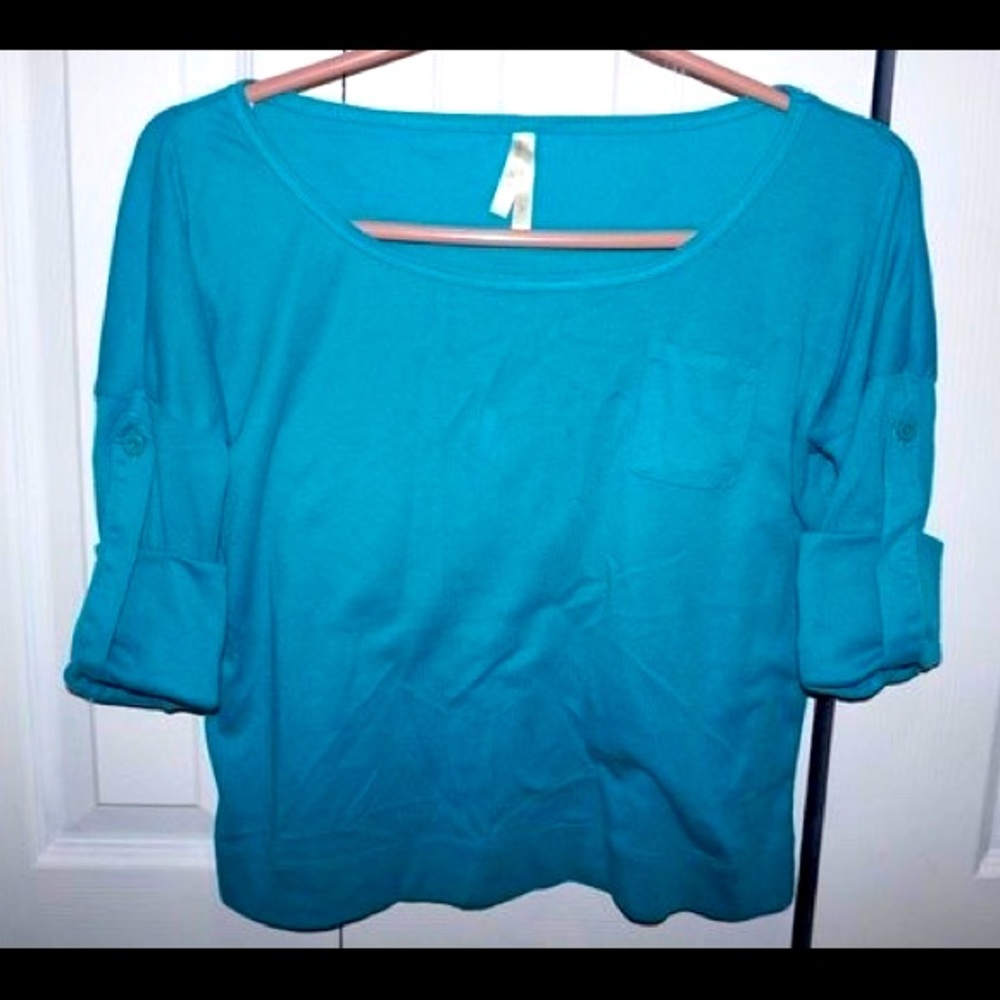 Blue Long/Short Sleeved Shirt